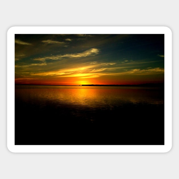 Blue Sun Set Sticker by Andyt